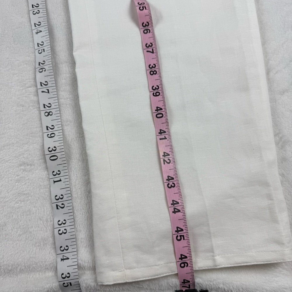 Tessuti di Sondrio Ames Pleat trousers OffWhite Linen Blend Men’s 38 - Picture 9 of 12